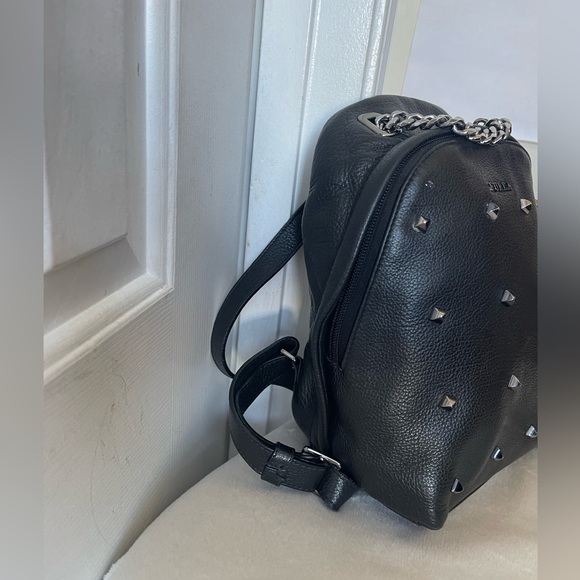 Furla Black Backpack with Studs EUC - Picture 6 of 16